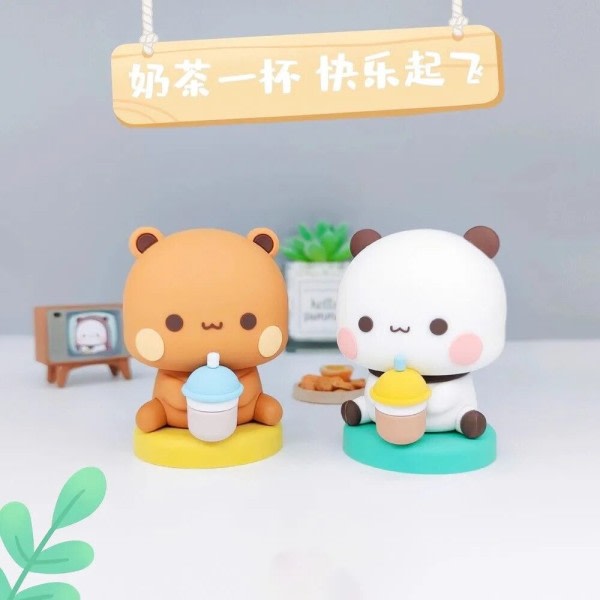 Mitao Panda Bubu Dudu Figur Modell Gåva Spännande Samlarföremål Söt Action Kawaii Björn leksak