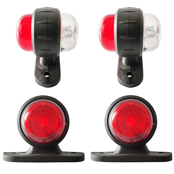4 pieces 12v-24v universal lastbil trailer bag lys side markering blink lys lampe små lygter kant lys signal lys