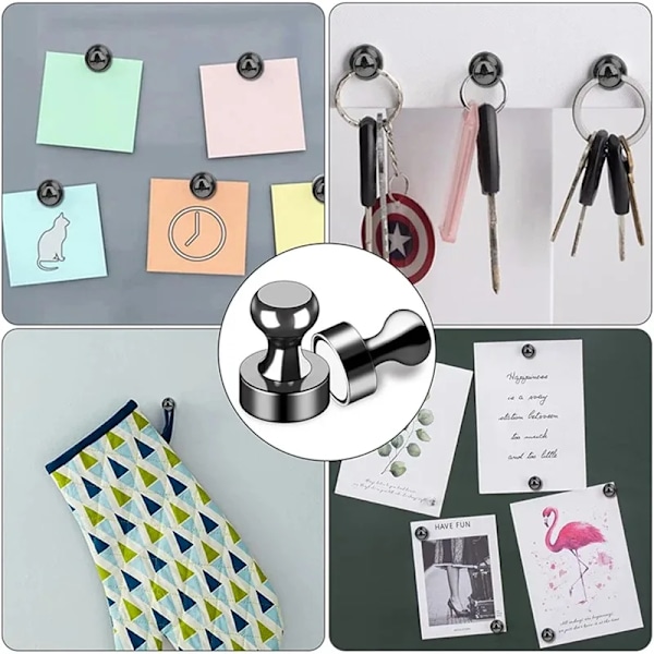 12 kpl Magneetti Super Vahva Magnetismi Push Pin Neodyymi Magneetti Jääkaappi Keittiö Valkotaulu Kestävä Magneettinen Tastat Koti