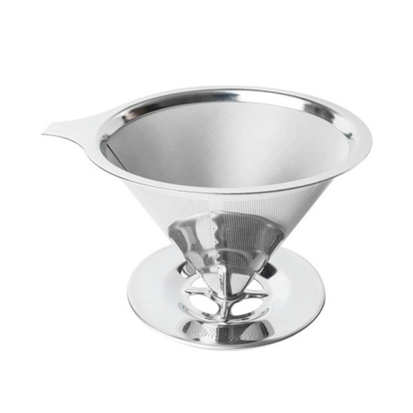 Gjenbrukbar kaffe filter holder dobbelt lag rustfritt stål kaffe te sil