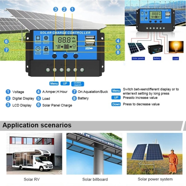 1000W Solar Panel 12V Solar Cell Med 60A Controller Solar Opladning