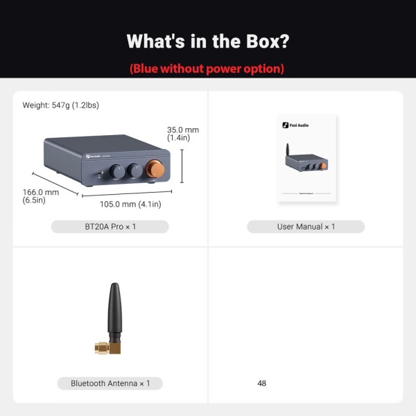 Bluetooth Lyd Power Forstærker 300W x2 Mini HiFi Stereo Klasse D Forstærker Bas Diskant