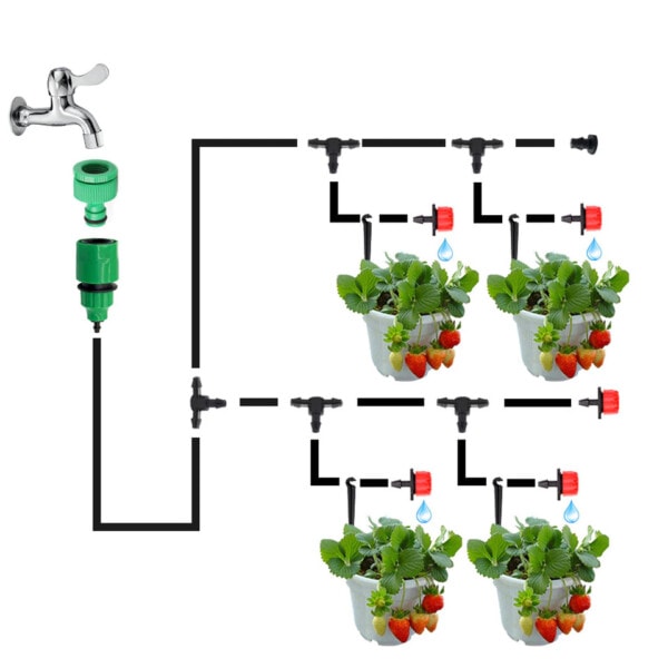 Smart Trädgård Bevattning System Själv Automatisk Bevattning Timer Dropp Bevattning System