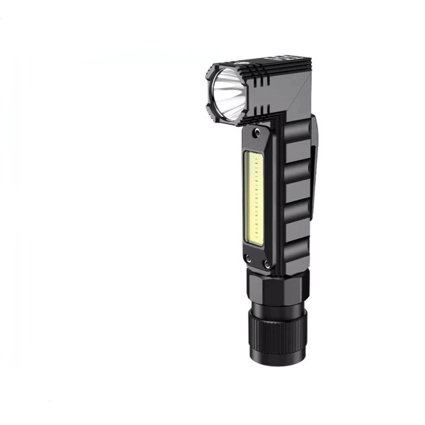 Kannettava LED+COB taskulamppu magneetilla USB ladattava kalastukseen retkeilyyn työhön valo tehokas taskulamppu