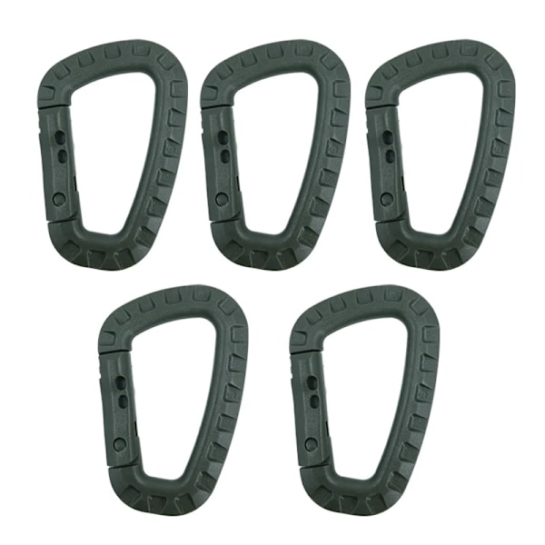 5 bitar 8,5cm Tactical Ryggsäck Spänne Snabb Taktiskt Karbinhake Plast Krok D Shape