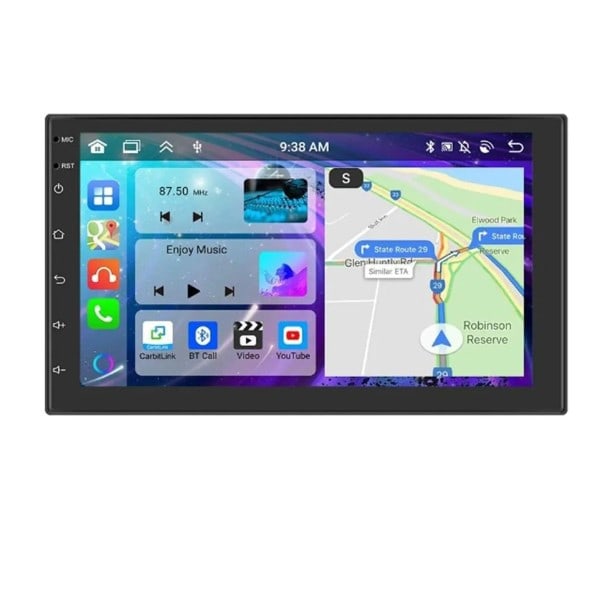 Langaton Carplay Android Auto 2 Din 9" GPS Navigaattori MP5 soitin