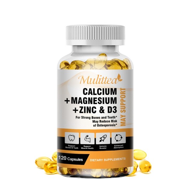 Kalsium Magnesium Sink Kapsel Vitamin D3 for sterke bein tenner hjerte nerve økning immunsystem funksjon tilskudd