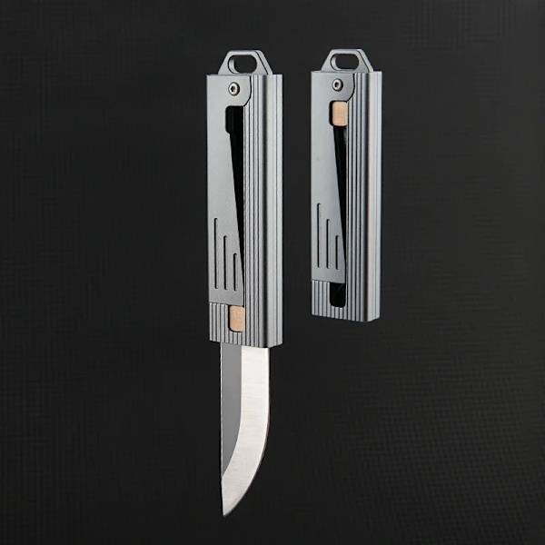 Mini blad aluminium legering håndtak kniv tyngdekraftslås utendørs bærbar unboxing selvforsvar ny liten kniv