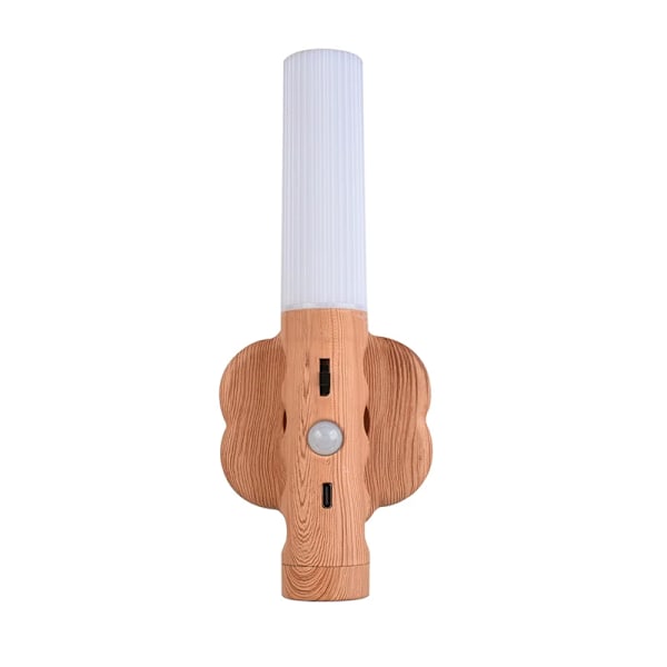 Træ LED Nat Lys Trådløs Type-c USB LED Væg Lampe Køkken Skab Lys Skab Lys