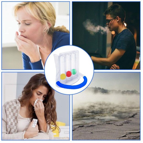 Lung funktion andning motionär 3 bollar andning tränare  Vital kapacitet lung funktion förbättring rehabilitering utrustning