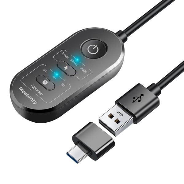 2 i 1 USB Mus Jiggler Oupptäckbar Mouse Flyttare Automatisk Dator Mus Mover Jiggler