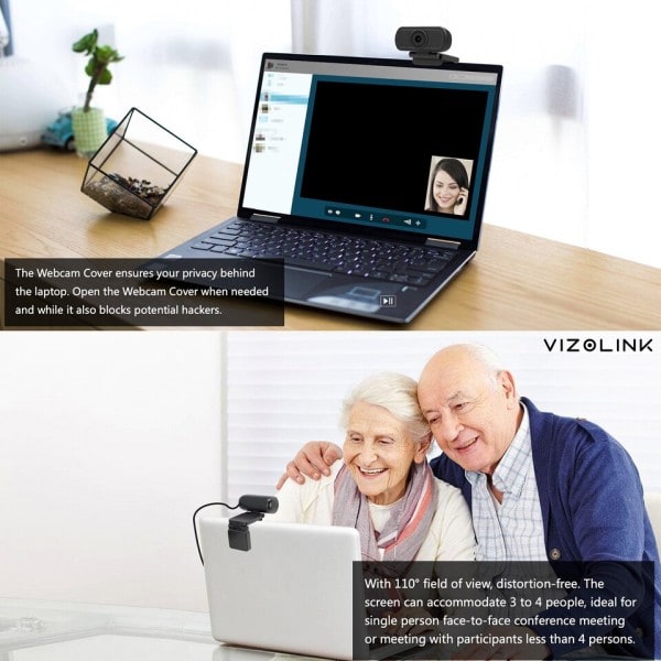 200W Pixels Fuld Hd 110° Vid vinkel kamera med mikrofon stativ