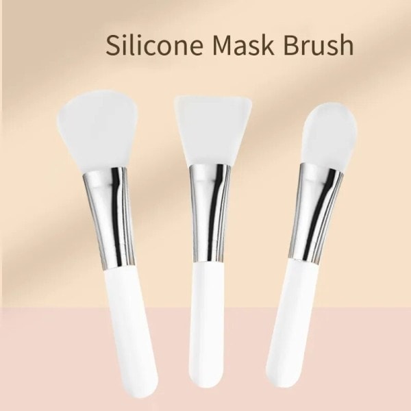 3 stykker Silicone Børste Gel Fleksibel Ansigtsbehandling Mudder Blød Tip Applikator Fremstilling Værktøjer
