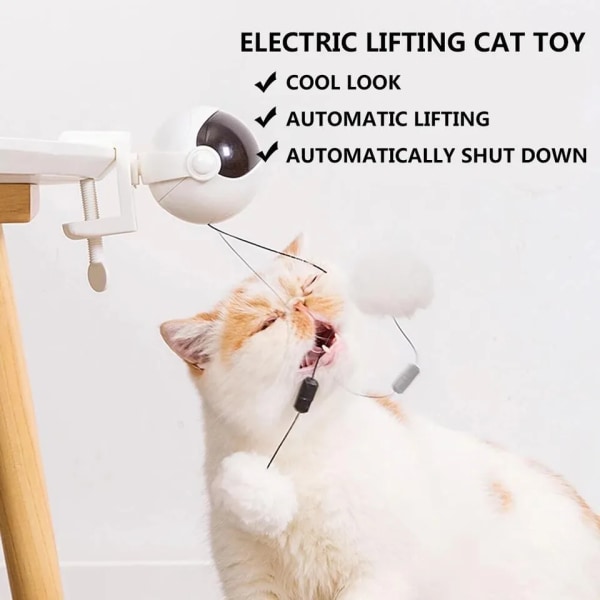 Elektronisk Bevægelse Katte Legetøj YoYo Lifting Ball Elektrisk Flutter Interaktiv Kat Teaser Legetøj
