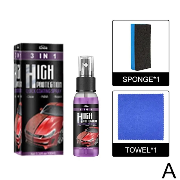 Hög skydd keramik bil tvätt stärkande 3 i 1 snabb lack polish sealer spray