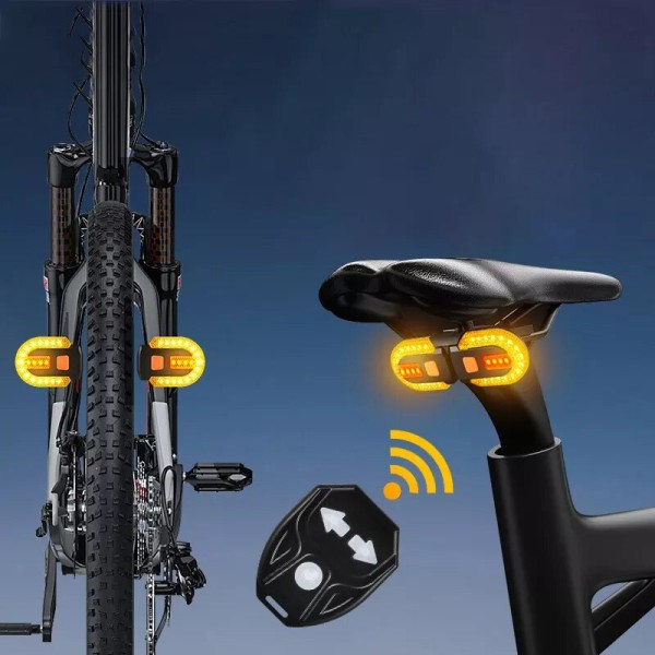 Pyörä Kääntö signaali taka valo LED polkupyörän lamppu USB ladattava pyörä langaton valot taka MTB taka valo