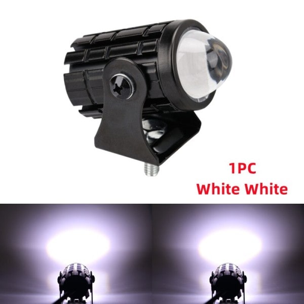 Mini Kjørelys LED Projektor Linse Motorsykkel Lyskast ATV Scooter for Auxiliary Spotlight Lampe