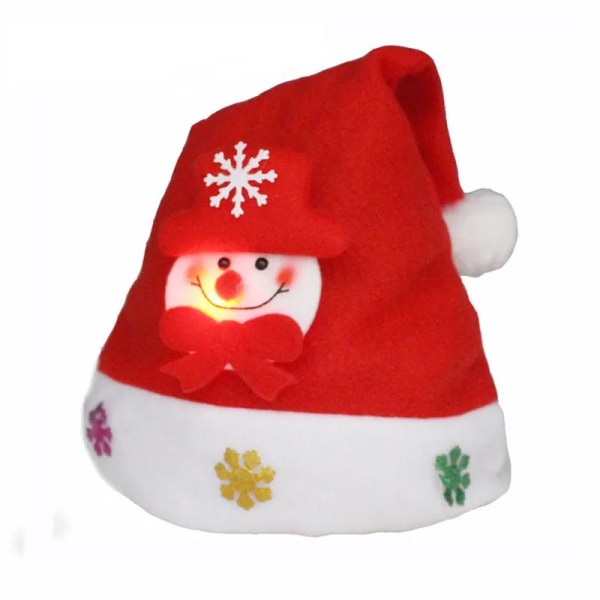 Jul LED Hat Nyt År Søde Børn Voksne Kasket Navidad Børn Pige Hat Nyt År kostume
