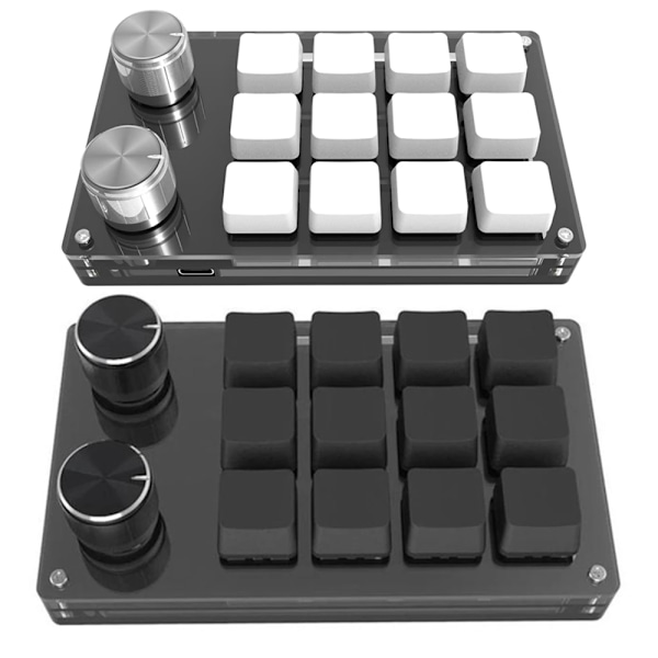 Mini tastatur 12 taster 2 knapp programmering gjør-det-selv mekanisk tastatur