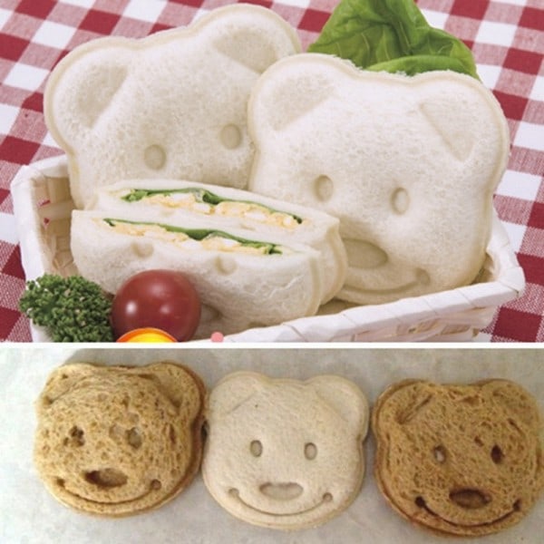 Bamse bjørn sandwich skimmel ristet brød brød fremstilling kutter form
