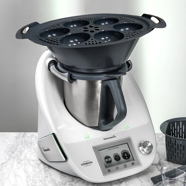 6 Hål Ägg Panna för Thermomix TM5 TM6 TM31 Kök Ägg Steamer Kanna