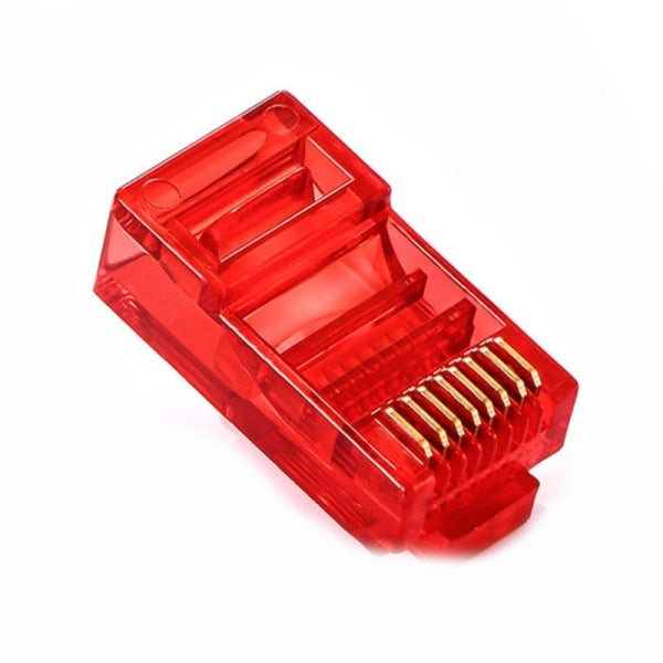Ethernet kabler modul plugg nettverk kontakt RJ-45 krystall hoder Cat5 farge Cat5e gull belagt kabel
