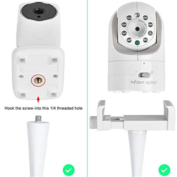 Baby monitor säng fäste multifunktion kamera hållare 1/4 skruv flexibel klämma slang kamera fäste kam justerbar lång arm
