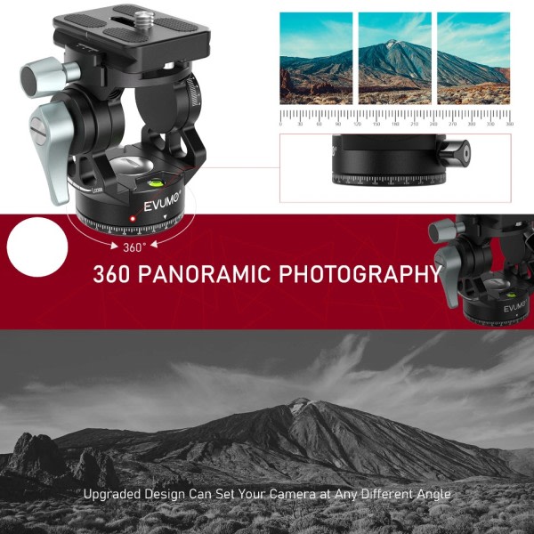 Lättvikts Mini Video Stativ Head Tilt Pan Mount Arca Swiss Quick Release Plate Panoramic Fluid Video Head