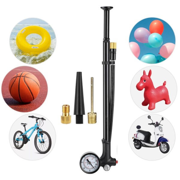 Bærbar cykel pumpe dæk pumpe højtryk 300psi mini cykel pumpe med dæk tryk måler