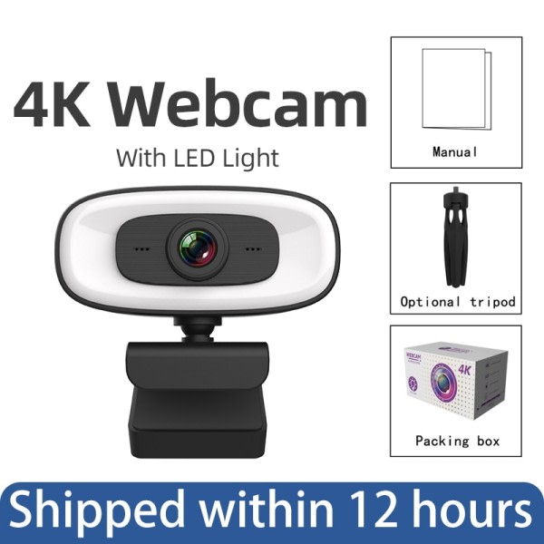 Mini 4K Webcam USB Computer 2K Webcam Til PC Laptops Live Streaming Fuld HD 1080P Web kamera