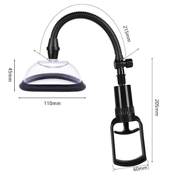 Hun manuel vakuum pumpe klitoral og vaginal inhalator bryst massage nippel stimulator forstørret manuel pumpe