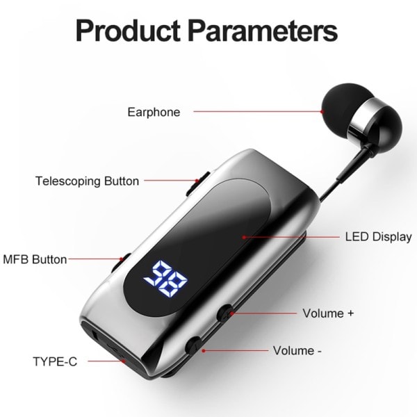 Bluetooth Hörlurar Noice Avbryter Trådlösa Hörlurar