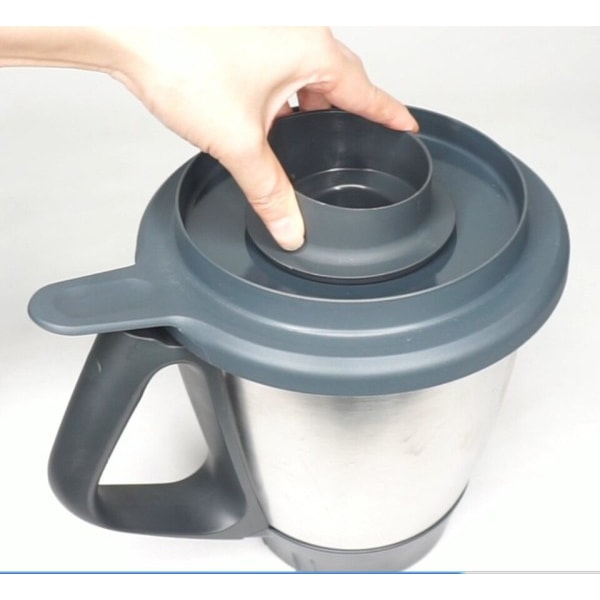 Grå Mätt Mopp  100 ml / 50 ml  låsbar Dosering Kåpa Tätning Lock kompatibel med Vorwerk Thermomix