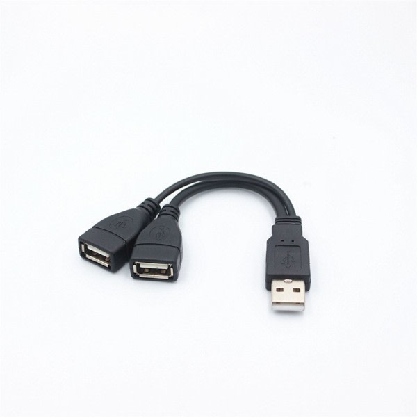 Dobbelt USB Forlængelse A-Han Til 2 A-Hun Y Kabel Strøm Adapter Konverter USB2.0 Han til 2Dual USB Hun Y Splitter 15 cm