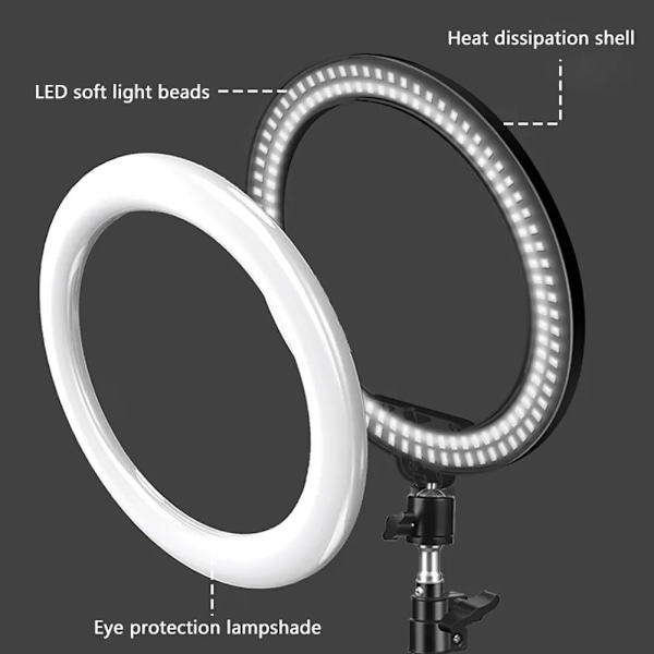 10 tum Selfie Ring Ljus, Fotografi Fill Ljus Led Ring Lampa Ringljus