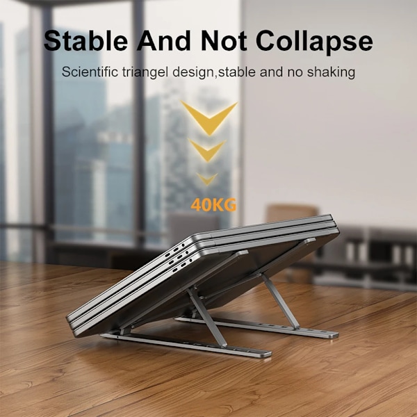 Aluminium legering Bærbar computer holder stativ justerbar foldbar bærbar til notebook computer beslag løftning køling holder skridsikker