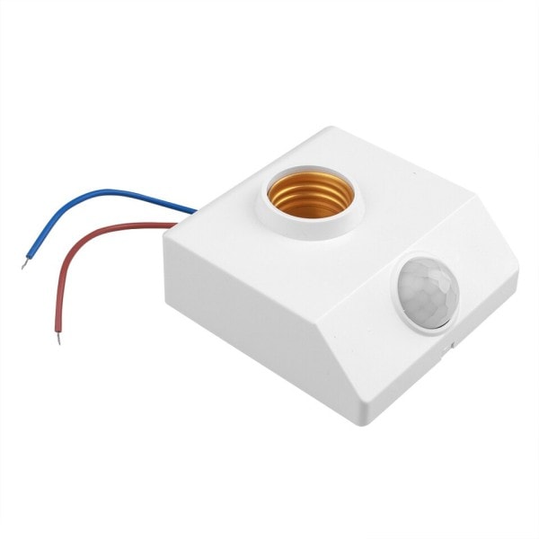 Automatisk Menneske Kropp Infrarød IR Sensor Lampe Holder LED Pære Lys E27 Base PIR Bevegelsesdetektor