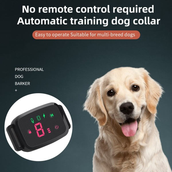 Smart Automatisk Anti Bjeffing Hundehalsbånd HD Digital Display IP67 Vanntett halsbånd