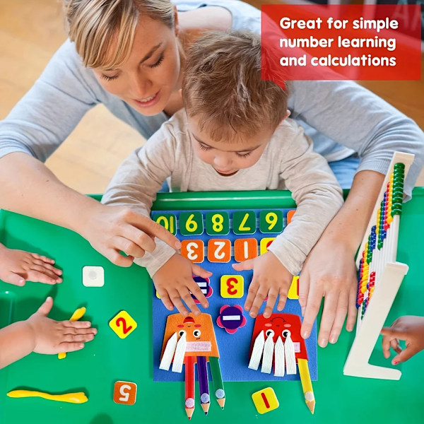 11,8*11.3 I Kid Montessori Blyert Form Leksaker Filt Finger Siffror Matematik Leksaks Barn Räkna Tidigt Lärande för Småbarn