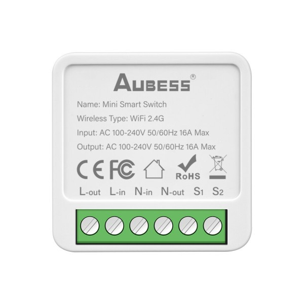 16A WiFi Smart Switch Support 2-vejs Kontrol Switch Modul APP Fjernbetjening Kontrol Work