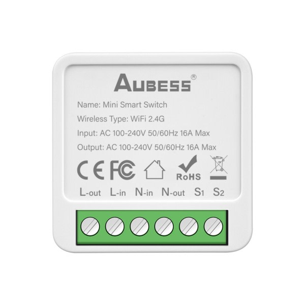16A WiFi Smart Switch tuki 2-suuntainen ohjaus kytkin moduuli APP Kaukosäädin ohjaus työ