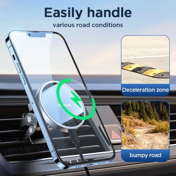 15W Qi magneetti auto puhelimen pidike langaton laturi iPhonelle 14 13 12 sarja nopea ilma tuuletin lataus