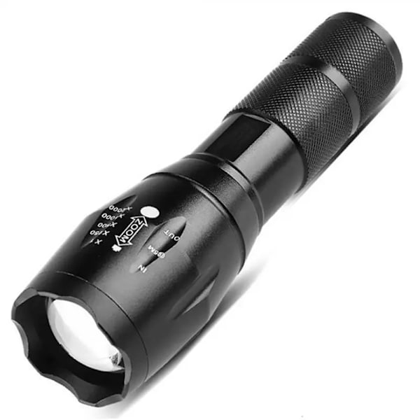 T6 Strong Light Ficklight LED Aluminium Legering Teleskopisk Zoom Batteri Version Laddning Utomhus Sökljus Fjärr Ficklampa