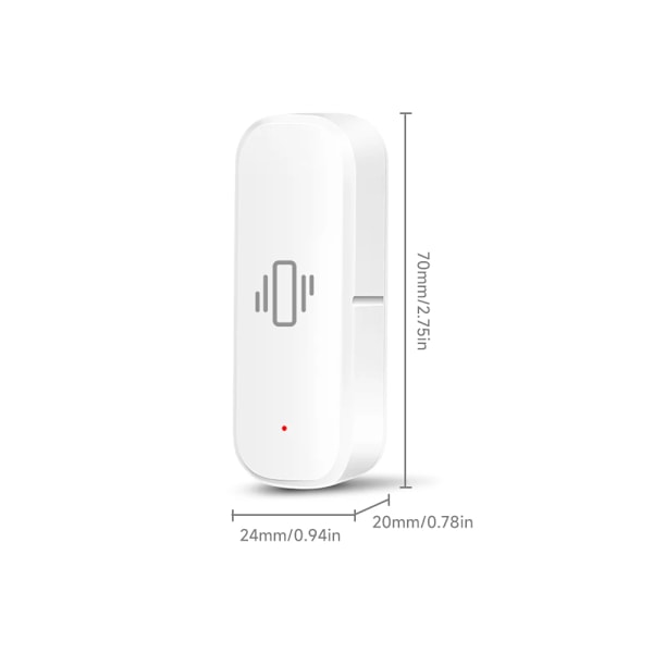 4 delar Smart Vibration Sensor Detektering Smart Life APP Meddelande Realtid Monitor