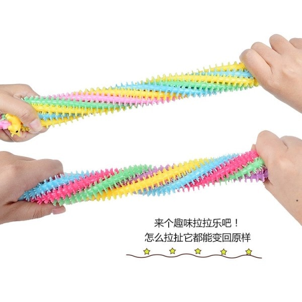 30 bitar Funny Unicorn Pull Maskar Nudlar Fidget Toys Stretch String TPR Rep Anti Stress Leksaker