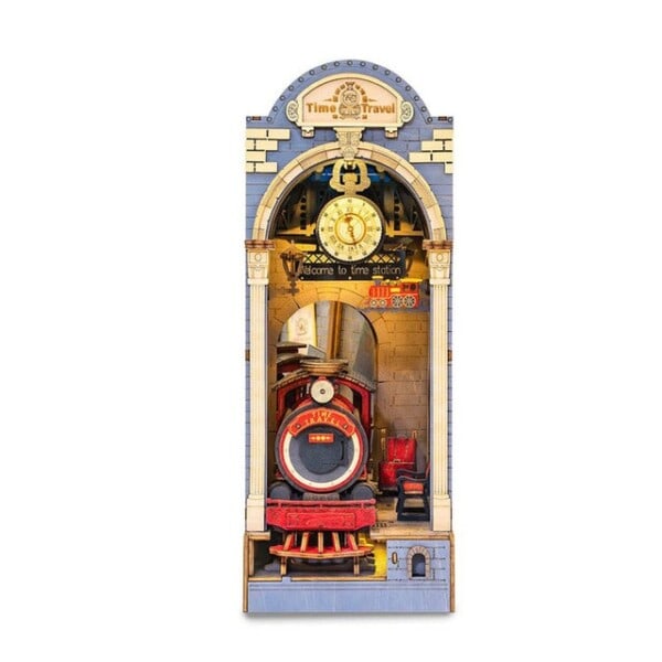 Robotime Rolife DIY Book Nook Japanese Sakura Densya in Books Serie Træ Miniature Hus