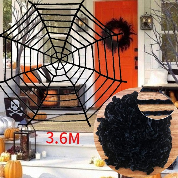 150 cm Oversized Plysj Sort Edderkopp Halloween Fest Dekorasjon