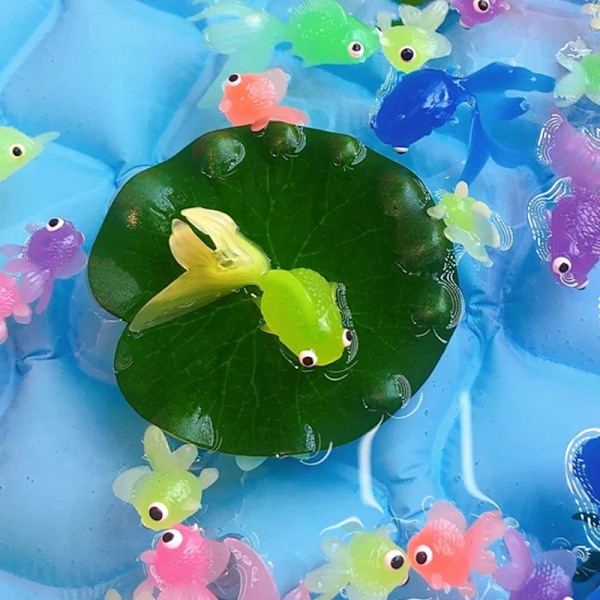 Kawaii Simulation Gummi Guldfisk Baby Bad Vand Lege Spil Legetøj