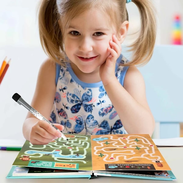 Montessori trening labyrint penn kontroll bok barn labyrint leker tegning nettbrett hånd trening form spill sett pedagogisk leketøy