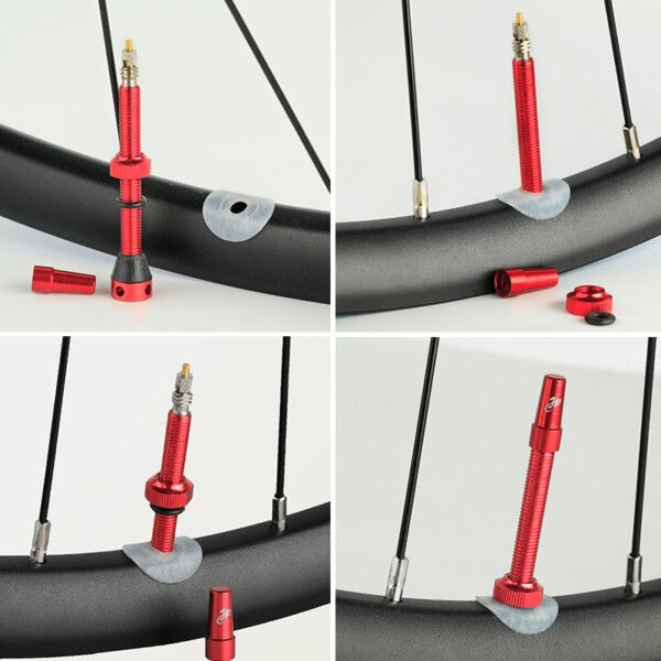2STK/1Par 44/60mm Presta Nipple F/V Ventiler til Vej Tubeless Carbon fælg